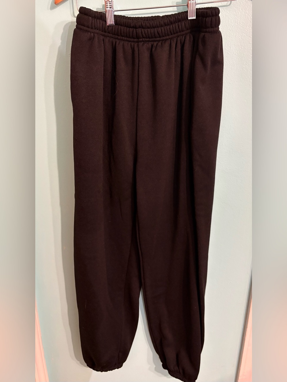 Casual Elastic-Waist fleece sweatpants